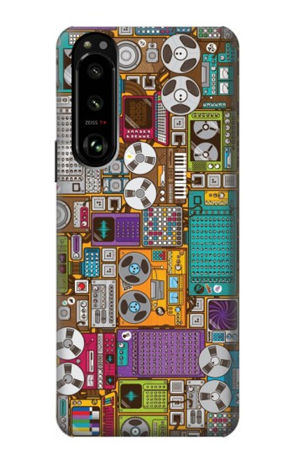 S3879 Retro Music Doodle Case For Sony Xperia 5 III
