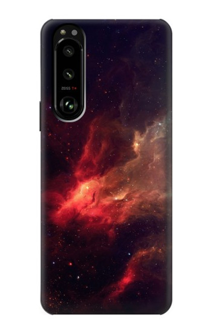 S3897 Red Nebula Space Case For Sony Xperia 5 III