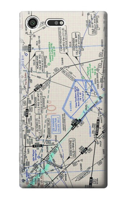 S3882 Flying Enroute Chart Case For Sony Xperia XZ Premium
