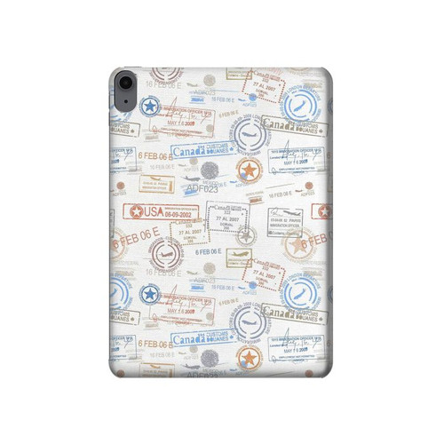 S3903 Travel Stamps Hard Case For iPad Air (2020, 2022), Air 11 (2024,2025,2026), Pro 11 (2022)