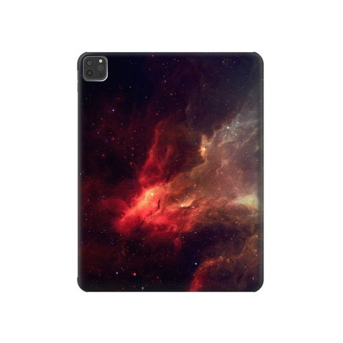 S3897 Red Nebula Space Hard Case For iPad Pro 11 (2021,2020,2018, 3rd, 2nd, 1st)