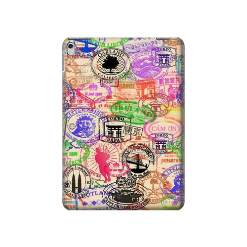 S3904 Travel Stamps Hard Case For iPad Air 2, iPad 9.7 (2017,2018), iPad 6, iPad 5