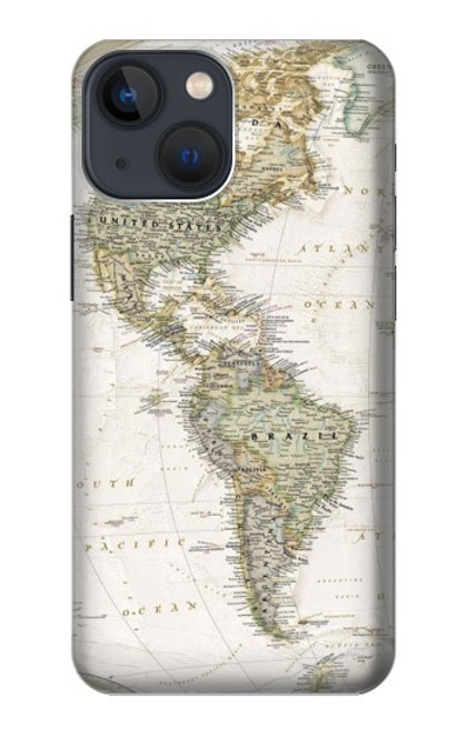 S0604 World Map Case For iPhone 14