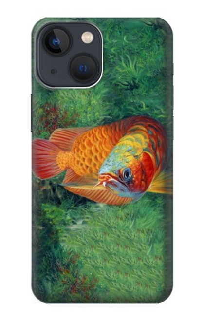 S1157 Red Arowana Fish Case For iPhone 14