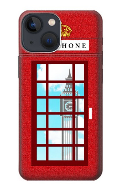 S2059 England British Telephone Box Minimalist Case For iPhone 14