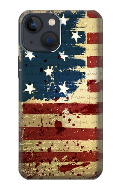 S2349 Old American Flag Case For iPhone 14