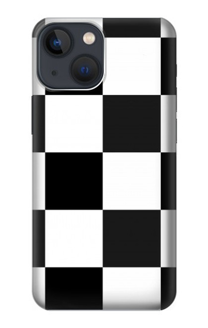 S2492 Black and White Check Case For iPhone 14