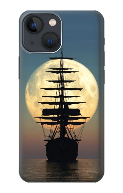 S2897 Pirate Ship Moon Night Case For iPhone 14