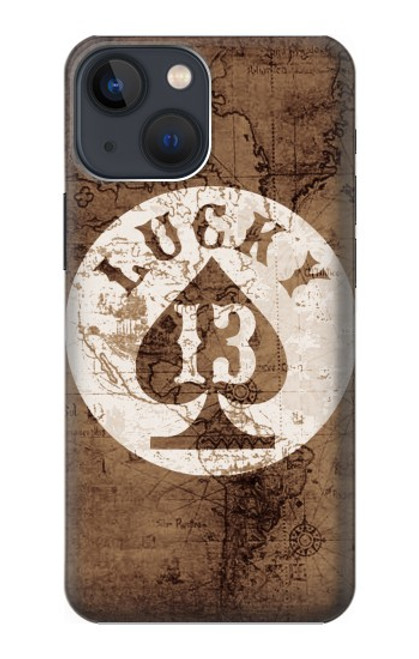 S3188 Lucky 13 Old Map Case For iPhone 14