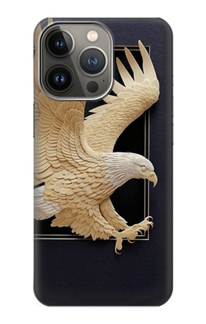 S1383 Paper Sculpture Eagle Case For iPhone 14 Pro