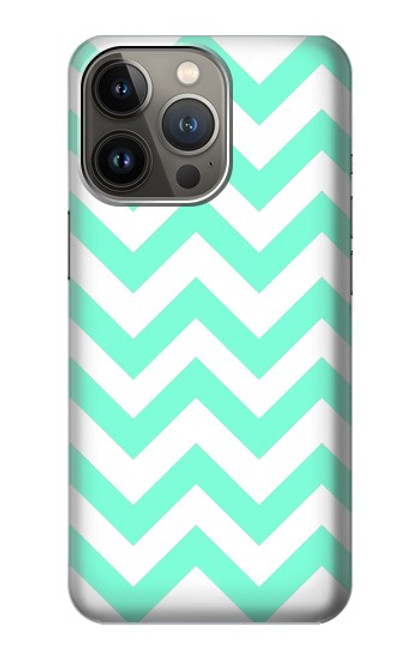 S1723 Mint Chevron Zigzag Case For iPhone 14 Pro