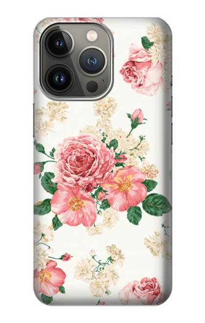 S1859 Rose Pattern Case For iPhone 14 Pro