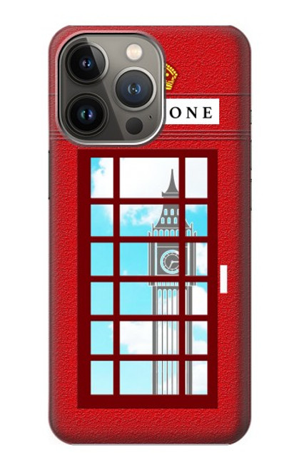 S2059 England British Telephone Box Minimalist Case For iPhone 14 Pro