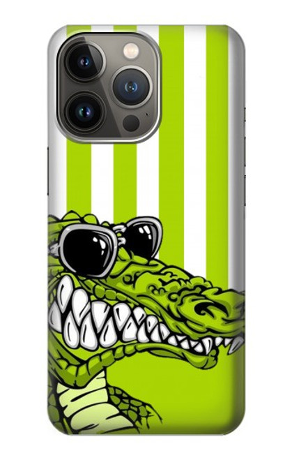 S2323 Funny Green Alligator Crocodile Case For iPhone 14 Pro