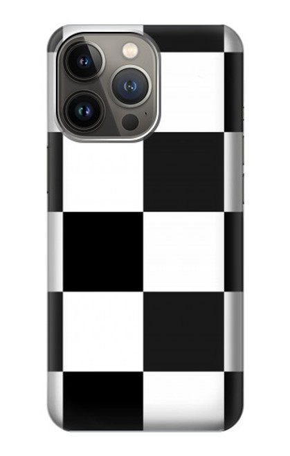 S2492 Black and White Check Case For iPhone 14 Pro