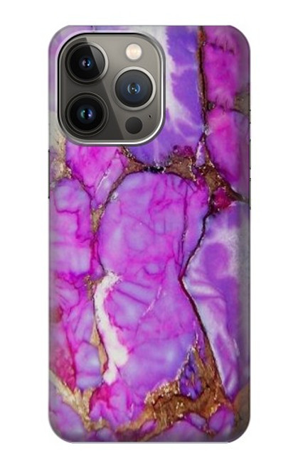 S2907 Purple Turquoise Stone Case For iPhone 14 Pro