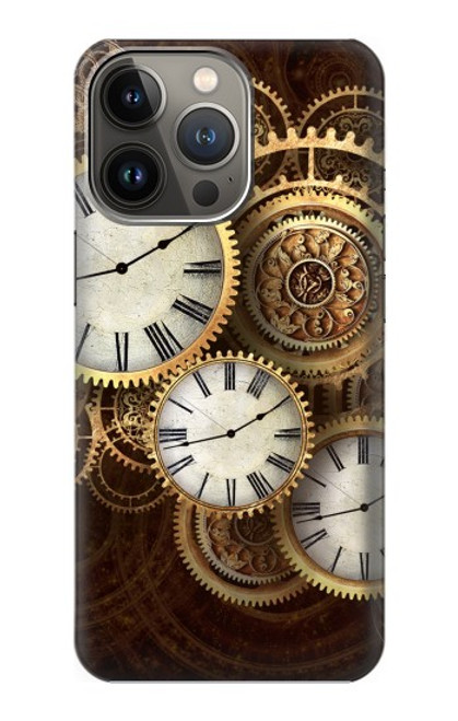 S3172 Gold Clock Live Case For iPhone 14 Pro
