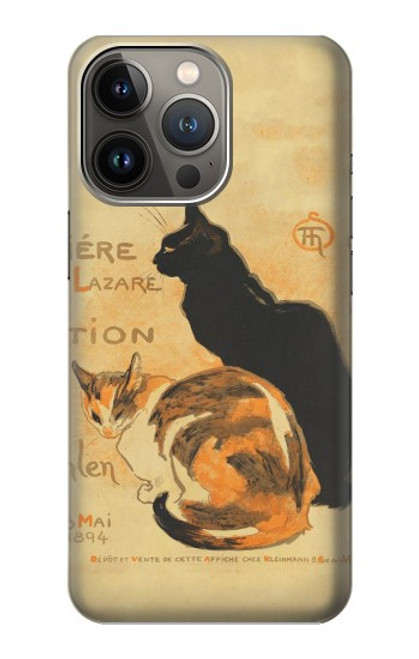 S3229 Vintage Cat Poster Case For iPhone 14 Pro