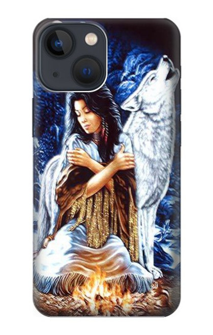 S0147 Grim Wolf Indian Girl Case For iPhone 14 Plus