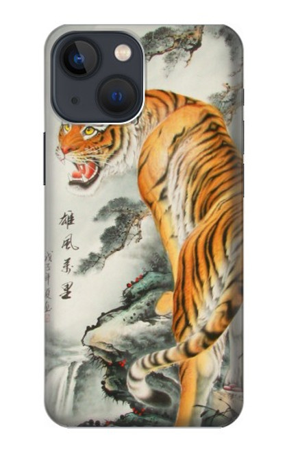 S1934 Chinese Tiger Painting Case For iPhone 14 Plus