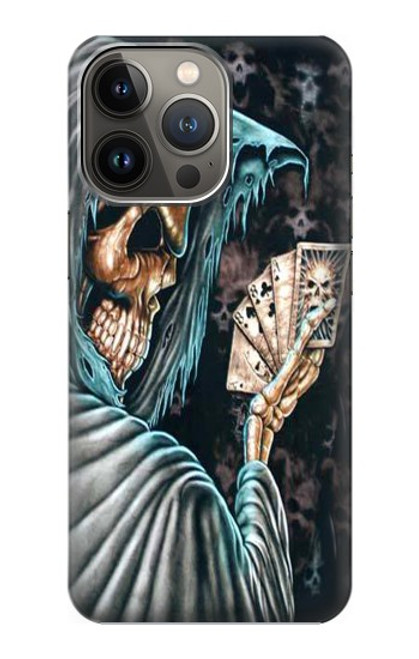 S0748 Grim Reaper Death Poker Case For iPhone 14 Pro Max