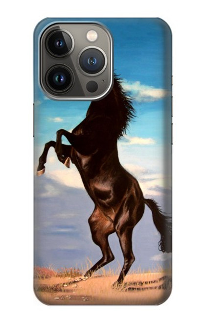 S0934 Wild Black Horse Case For iPhone 14 Pro Max