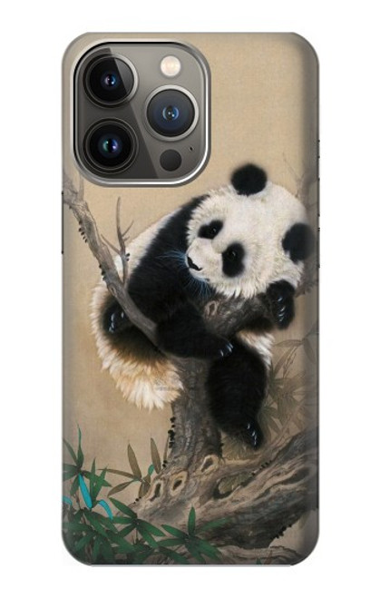 S2210 Panda Fluffy Art Painting Case For iPhone 14 Pro Max