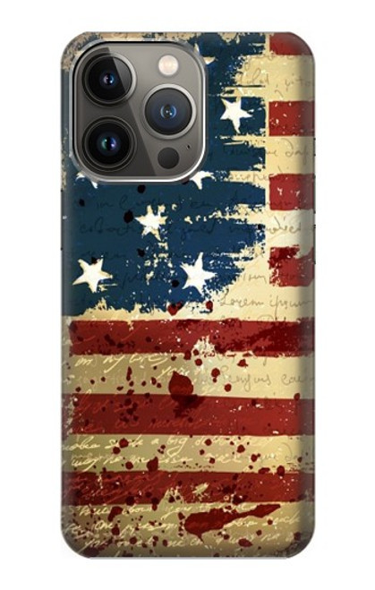 S2349 Old American Flag Case For iPhone 14 Pro Max