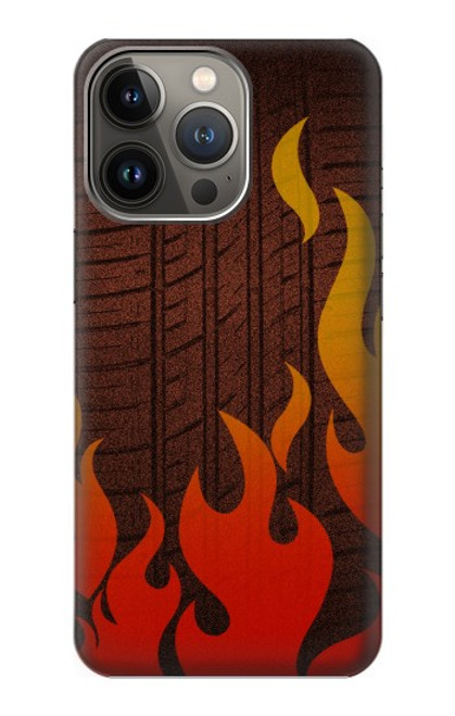 S2988 Rally Car Tire Fire Case For iPhone 14 Pro Max