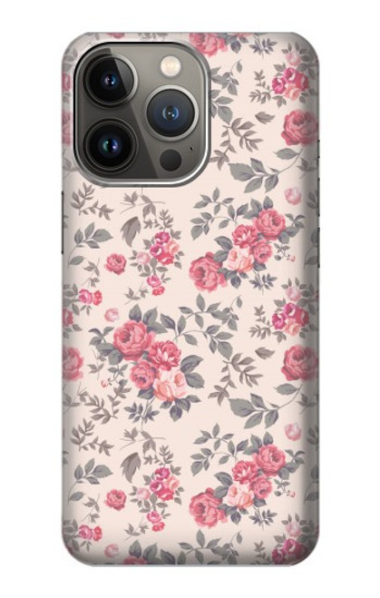 S3095 Vintage Rose Pattern Case For iPhone 14 Pro Max