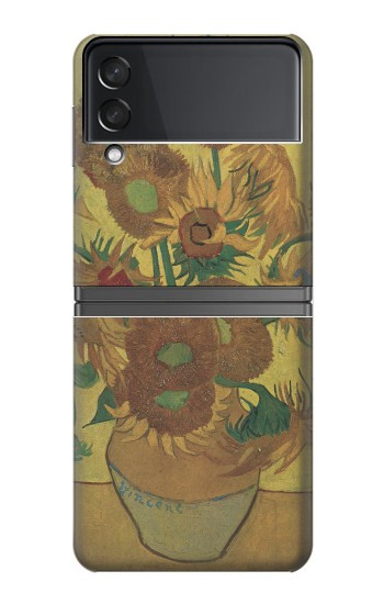 S0214 Van Gogh Vase Fifteen Sunflowers Case For Samsung Galaxy Z Flip 4