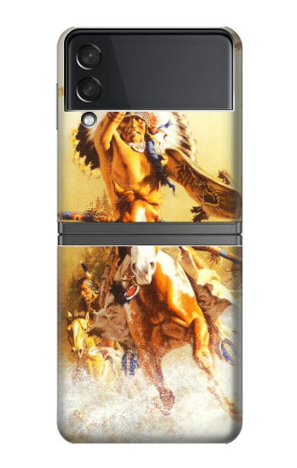 S1087 Red Indian Warrior Case For Samsung Galaxy Z Flip 4