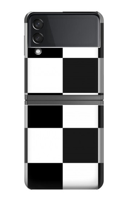 S2492 Black and White Check Case For Samsung Galaxy Z Flip 4