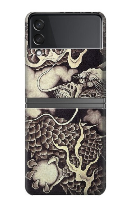 S2719 Japan Painting Dragon Case For Samsung Galaxy Z Flip 4