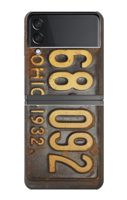 S3228 Vintage Car License Plate Case For Samsung Galaxy Z Flip 4