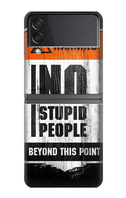 S3704 No Stupid People Case For Samsung Galaxy Z Flip 4