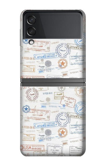 S3903 Travel Stamps Case For Samsung Galaxy Z Flip 4