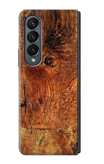 S1140 Wood Skin Graphic Case For Samsung Galaxy Z Fold 4