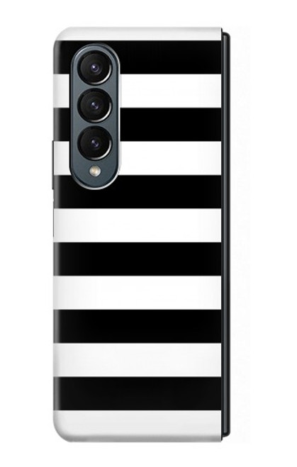 S1596 Black and White Striped Case For Samsung Galaxy Z Fold 4