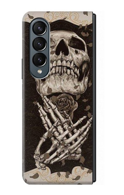 S1676 Skull Rose Case For Samsung Galaxy Z Fold 4