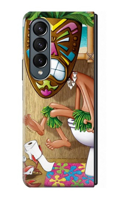 S1702 Tiki Man Toilet Case For Samsung Galaxy Z Fold 4
