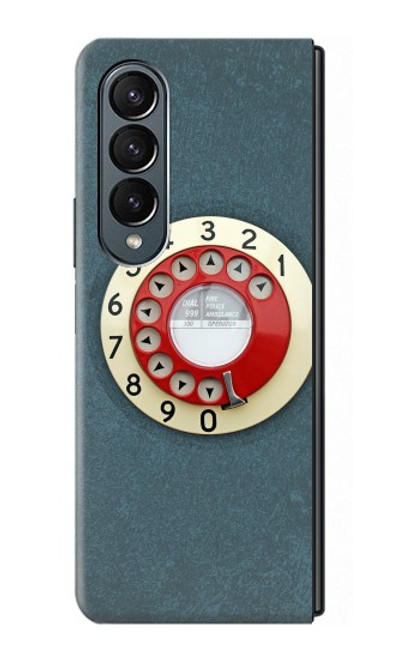 S1968 Rotary Dial Telephone Case For Samsung Galaxy Z Fold 4