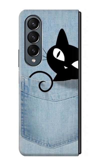 S2641 Pocket Black Cat Case For Samsung Galaxy Z Fold 4