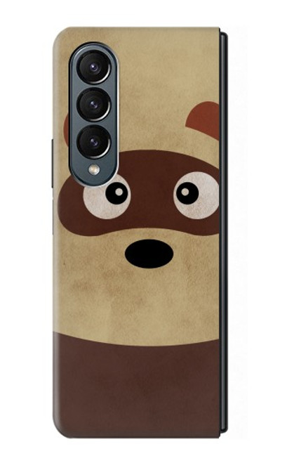 S2825 Cute Cartoon Raccoon Case For Samsung Galaxy Z Fold 4