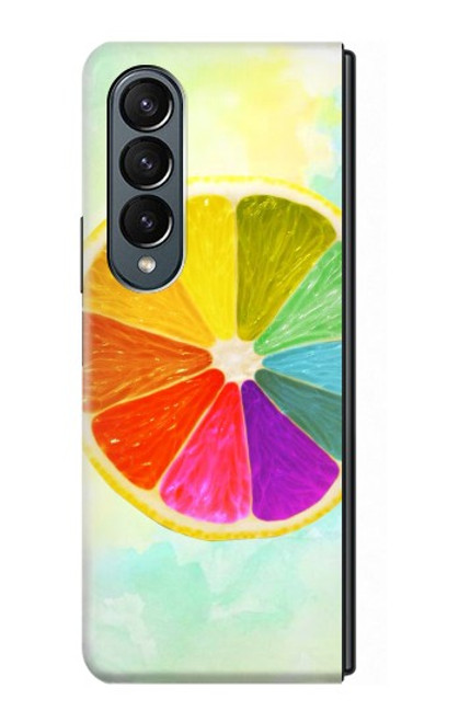 S3493 Colorful Lemon Case For Samsung Galaxy Z Fold 4