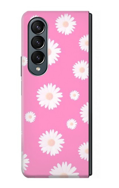 S3500 Pink Floral Pattern Case For Samsung Galaxy Z Fold 4
