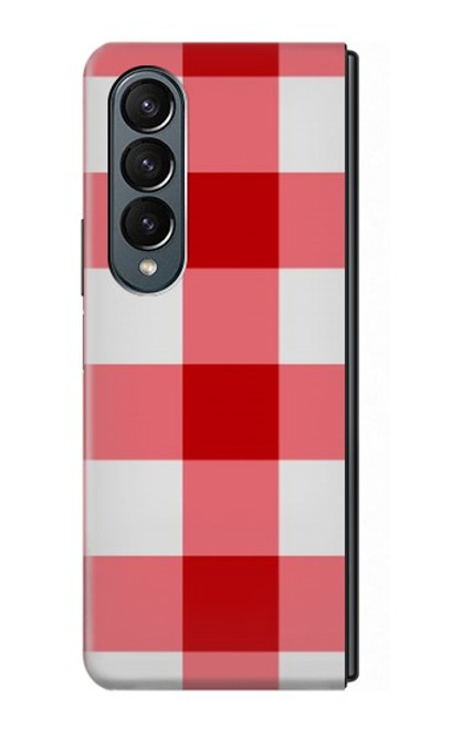 S3535 Red Gingham Case For Samsung Galaxy Z Fold 4