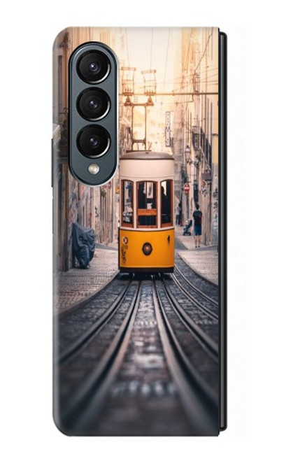 S3867 Trams in Lisbon Case For Samsung Galaxy Z Fold 4
