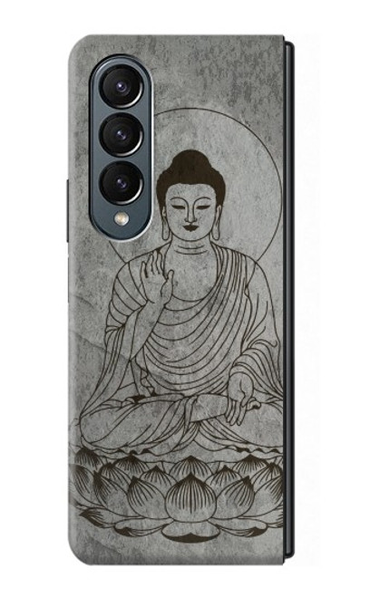 S3873 Buddha Line Art Case For Samsung Galaxy Z Fold 4