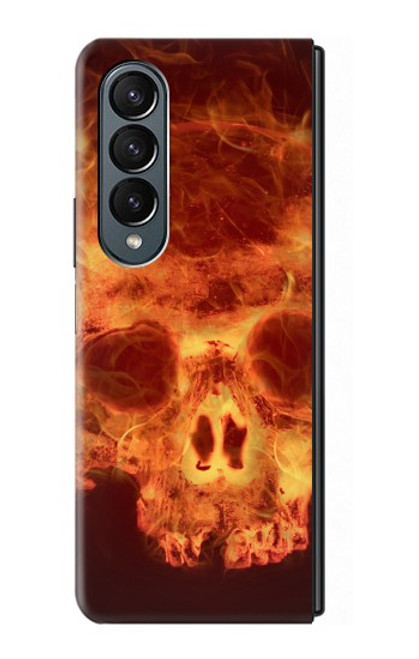 S3881 Fire Skull Case For Samsung Galaxy Z Fold 4